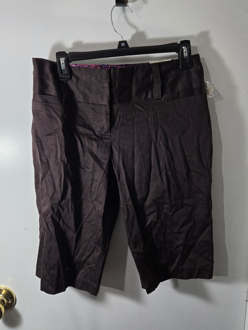Women's Maurices Juniors Edgy Casual Chic Dark Brown Shorts SZ 5/6 New With Tag